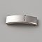 202 Stainless Steel Slide Charms/Slider Beads, For Leather Cord Bracelets Making, Rectangle, Stainless Steel Color, 40x12x8mm, Hole: 10.4x3.2mm