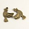 Tibetan Style Pendants, Bird, Lead Free and Cadmium Free, Antique Bronze, 22x15x2mm, Hole: 1.5mm
