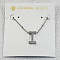 Brass Initial Pendant Necklaces for Women, Platinum, Letter I, 15.75 inch(40cm)