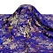 Flower Pattern Polyester Fabric, Clothing Accessories, Dark Slate Blue, 760x0.4mm, 1m/pc