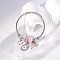 Stainless Steel Glass Flower Evil Eye Pendant Bracelet for Women