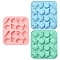 3Pcs 3 Colors Marine Theme Silicone Molds, Mixed Color, 17.5×15.5×1.5cm