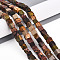 Natural Polychrome Jasper/Picasso Stone/Picasso Jasper Beads Strands, Cube, 6~6.5x6~6.5x6~6.5mm, Hole: 0.9~1mm, about 57~63pcs/strand, 14.53~15.35''(36.9~39cm)