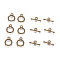 Alloy Toggle Clasps, Ring, Nickel Free, Antique Bronze, Ring: 13x10x1.5mm, Hole: 1.6mm, Bar: 14x5.5x1.5mm, Hole: 1.8mm