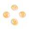 Opaque Resin Beads, Rondelle, with Glitter Powder, Orange, 6x10mm, Hole: 1.6mm