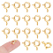 UNICRAFTALE 40pcs Real 18K Gold Plated Spring Ring Clasps 6mm Necklace Bracelet Connector Clasps Mini Metal Spring Ring Clasps Metal Jewelry Clasps for DIY Jewelry Making