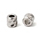 201 Stainless Steel Beads, Column, Stainless Steel Color, 4x4mm, Hole: 2mm