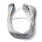 PU Leather Thread Cord, Flat, for DIY Jewelry Making, Gainsboro, 2.5~3x1mm, about 107.17~109.36 Yards(98~100m)/Bundle