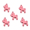 Alloy Enamel Pendants, Spray Painted, Horse, Pale Violet Red, 21.5x16.5x4mm, Hole: 1.4mm