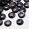 Resin Cabochons, Half Round/Dome, Black, 12x3~4mm