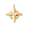 304 Stainless Steel with Rhinestone Pendants, Golden, Star, 27.5x27x4.5mm, Hole: 2mm