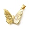 Brass Pendants, Butterfly Charms, Long-Lasting Plated, Lead Free & Cadmium Free, Rack Plating, Real 18K Gold Plated, 17.5x19.5x4mm, Hole: 4.5x3.5mm