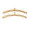 304 Stainless Steel Tube Bails, Curved Tube, Real 14K Gold Plated, 10.5x40x3mm, Hole: 1.8mm