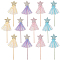 12Pcs 4 Colors Polyester Sequin Star Fairy Wand, for Party Decoration, Mixed Color, 290x76x12.5mm, 3pcs/color