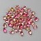 Glass Beads, Teardrop, Top Drilled, Deep Pink, 9x6x5mm, Hole: 1mm