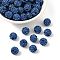 Pave Disco Ball Beads, Polymer Clay Rhinestone Beads, Grade A, Round, Capri Blue, PP14(2~2.1mm), 10mm, Hole: 1.0~1.2mm