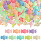 200Pcs Rubberized Style Acrylic Beads, Candy, Mixed Color, 11x21x11.5mm, Hole: 2mm