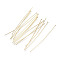 304 Stainless Steel Flat Head Pins, Golden, 50x0.7mm, 21 Gauge, Head: 1.5mm