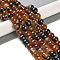 Natural Agate Beads Strands, Dyed & Heated, Faceted, Round, Black, 10mm, Hole: 0.8mm, about 37pcs/strand, 14.96''(38cm)