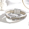 Imitation Leather Mutli-strand Bracelets, Bohemian Cross Bracelets, with Stainless Steel Magnetic Clasps, White, 7-5/8 inch(19.5cm)