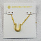 Brass Initial Pendant Necklaces for Women, Golden, Letter U, 15.75 inch(40cm)