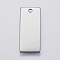 Tarnish Resistant 201 Stainless Steel Pendants, Rectangle, Stamping Blank Tag, Stainless Steel Color, 28x12x1mm, Hole: 2.5mm