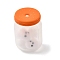 Halloween Silicone Beads, Focal Beads, Skull Jar, Dark Orange, 26x18mm, Hole: 3mm, 7x7mm