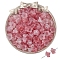 100Pcs Acrylic Bead Caps, Flower, Pale Violet Red, 12x7mm, Hole: 1.5mm