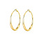 Brass Ring Hoop Earrings, Golden, 60mm