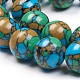 Chapelets de perles en turquoise synthétique TURQ-G832-04-18mm-3