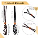 8Pcs 4 Style Adjustable Braided Waxed Cord Macrame Pouch Necklace Making NJEW-SZ0001-48-2