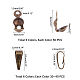 Perlenspitzen aus Eisen und Bügel zum Aufstecken aus Eisen IFIN-PH0024-39-6