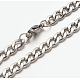 Branchés colliers et bracelets ensembles de bijoux 304 en acier inoxydable chaîne de Cuban Link SJEW-E046-03P-3