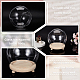 BENECREAT 5.9 inch Round Glass Cloche Ball Jar Dome with Wooden Base AJEW-WH0401-76B-4