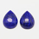Cabochons de lapis lazuli naturel en forme de larme teints X-G-K026-02-1