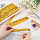 OLYCRAFT 14Yards Flat Round Plastic Paillette Gold Sequin Elastic Trim 2 Rows Sequin Ribbon Trim Sparkle Metallic Polyester Ribbon Garment Accessories for Sewing Craft Dress Embellishment OCOR-WH0082-04B-3