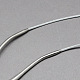 鋼線ステンレス鋼円形の編み針鉄タペストリー針  ステンレス鋼色  650x1.5mm  52x1mm  2個/袋 X-TOOL-R042-650x1.5mm-2