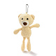 Pp coton mini animal jouets en peluche ours pendentif décoration HJEW-C002-02-1
