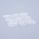 プラスチックメッシュキャンバスシート  刺繍用  アクリル毛糸クラフト  ニットとかぎ針編みのプロジェクト  花  ホワイト  11.2x11.2x1.5mm  穴：4x4mm DIY-M007-12-3