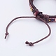 Adjustable Unisex Cowhide Cord Bracelets BJEW-F300-01B-3