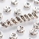 Brass Grade A Rhinestone Spacer Beads RSB034NF-01-1