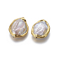 Perlas naturales abalorios de agua dulce cultivadas PEAR-F011-19G-4