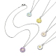 Halskette mit Sonnenblumen-Anhänger aus legierter Emaille mit 304 Edelstahlkette NJEW-JN04412-02-1