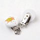 Printed Wooden Baby Pacifier Holder Clips WOOD-A017-005O-2
