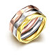 Titanio acciaio 316l anelli sfaccettati moda per le donne RJEW-BB07062-7-1