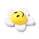 アクリルカボション  笑顔の花  ホワイト  24.5x25.5x8.5mm MACR-M023-04A-3