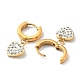 Crystal Rhinestone Heart Dangle Hoop Earrings EJEW-G292-18G-3