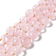 Natürlichen Rosenquarz Perlen Stränge G-B028-B02-1