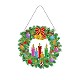 Kits de decoración colgante de corona de pintura de diamante diy con tema navideño XMAS-PW0001-112B-1