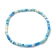 8pcs ensemble de bracelets extensibles en perles de verre de 8 couleurs BJEW-JB09470-3